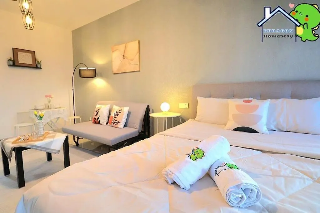 Central Park Lovely Cozy Studio Balcony By Gdragon Homestay Johor Bahru Appartamento