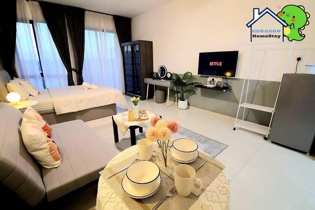 Appartamento Central Park Lovely Cozy Studio Balcony By Gdragon Homestay Johor Bahru Malesia