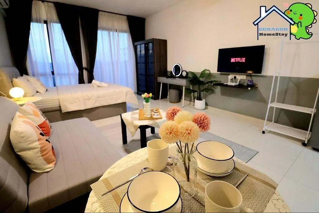 Central Park Lovely Cozy Studio Balcony By Gdragon Homestay Johor Bahru Malesia