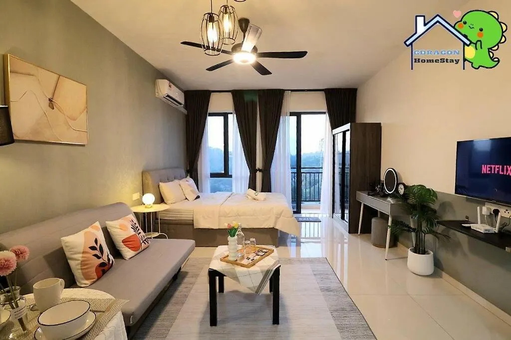 Central Park Lovely Cozy Studio Balcony By Gdragon Homestay Johor Bahru